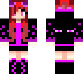 rose in a enderman hoddie