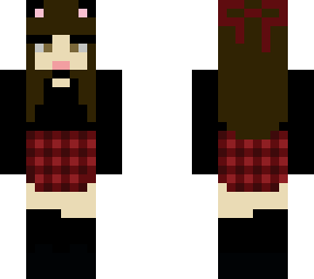 cat girl w/ plaid skirt