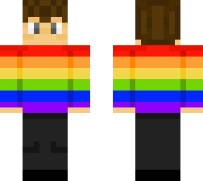 pride/rainbow sweater (no glasses)