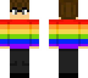 pride/rainbow sweater (with glasses)