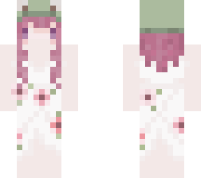 flowers w forg hat
