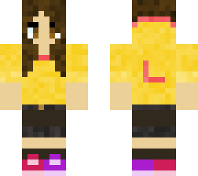 yellow hoodie girl