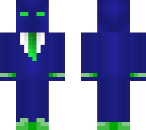 blue and green suit