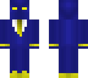 blue and yellow suit