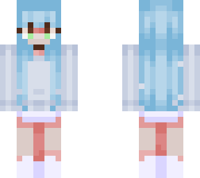 cute blue hair girl