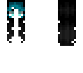 female hb - black w/ cyan bangs