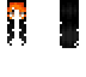 female hb - black w/ orange bangs