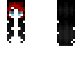 female hb - black w/ red bangs