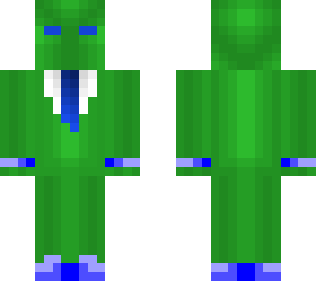 green and blue suit
