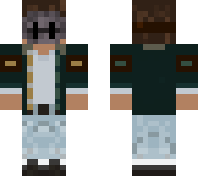 green jacket