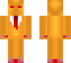 orange and red suit