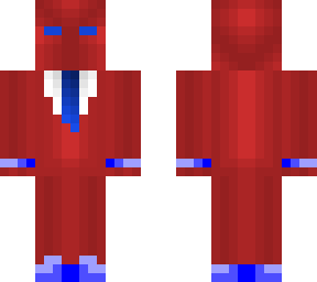 red and blue suit