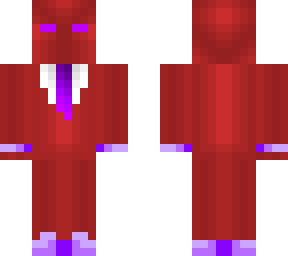 red and purple suit