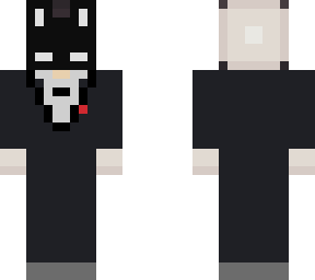 bunny mask in a suit