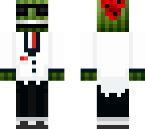 cool melon in suit