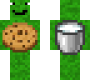 frog with cookie & milk bucket