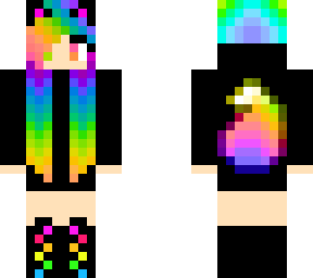 rainbow catgirl (black version)