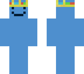 blue smiley with crown