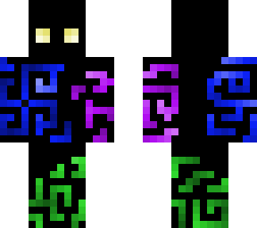 crazy colour pattern (blue green purple)