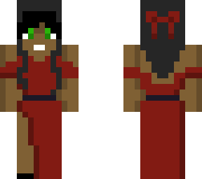 lady in a red dress