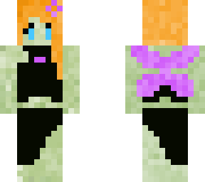 plant girl with butterfly wings