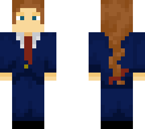navy suit + braid