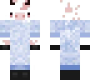 pink cow wearing sweater