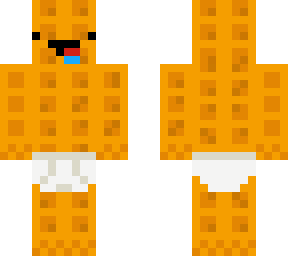 silly waffle man forgot his cloths