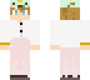 my skin in a button up with skirt