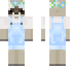 racoon girl with overall