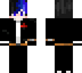 blue haired suit boy | Minecraft Skin