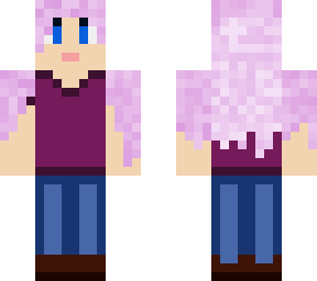 girl with purple hair