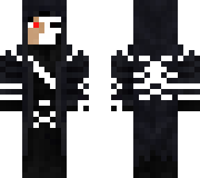 white skull ninja broken mask