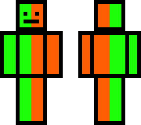 bright green and orange split