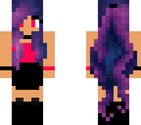 ariana grande outfit (dark version) galaxy hair