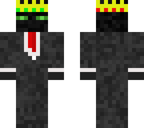 enderman in suit with crown