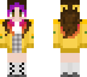 sunflower jacket coloured hair girl