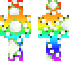 white flowers/rainbow