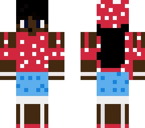 cute dark skin mushroom girl