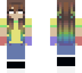 Rainbow girl | Minecraft Skin
