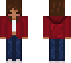 brown ahir red hoodie girl shirt reskin i did not make