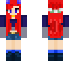 my personal skin with red hair