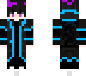 blue skin for sky and purple hair