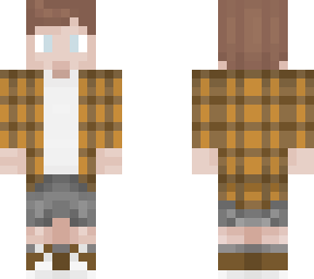 human flannel + shorts