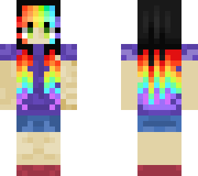 rainbow hair girl