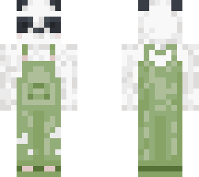 green overalls panda
