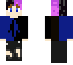 purple and black haired boy w/ sneegsnag merch