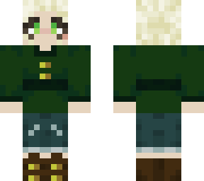 blonde bun green