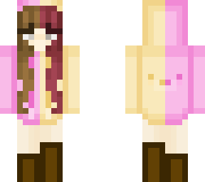 half pink half yellow