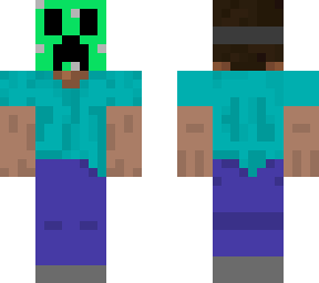 steve with creeper mask
